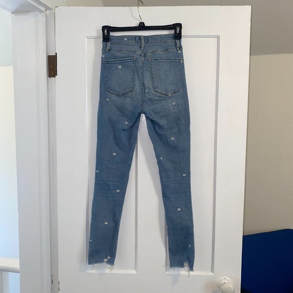 Abercrombie & Fitch Embroidered Simone High Rise Ankle Skinny Jeans - Picture 2 of 6